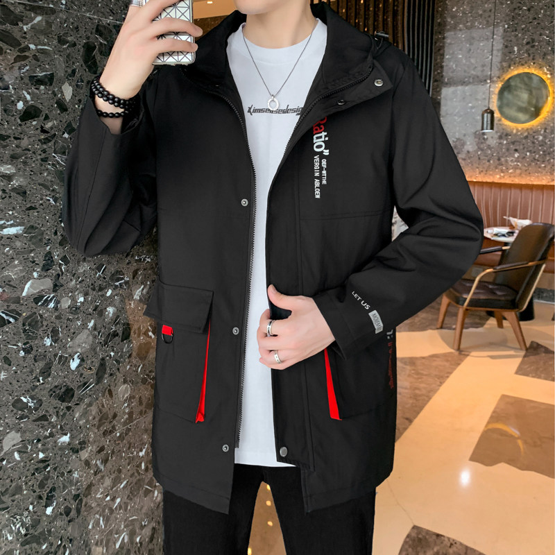 秋冬款大码M-8XL胖子休闲中长款连帽大码男宽松夹克男JK8226-P90,男装夹克,星座209