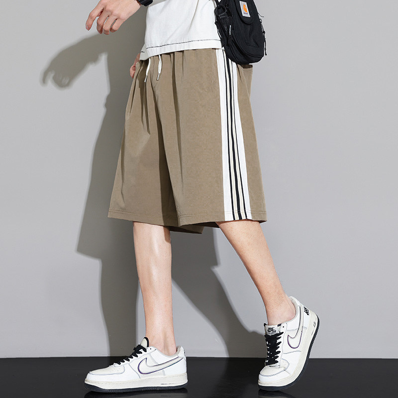 M-8XL大码胖男生白条宽松五分裤休闲运动短裤男K5077-P32控69,男装牛仔裤,星座209