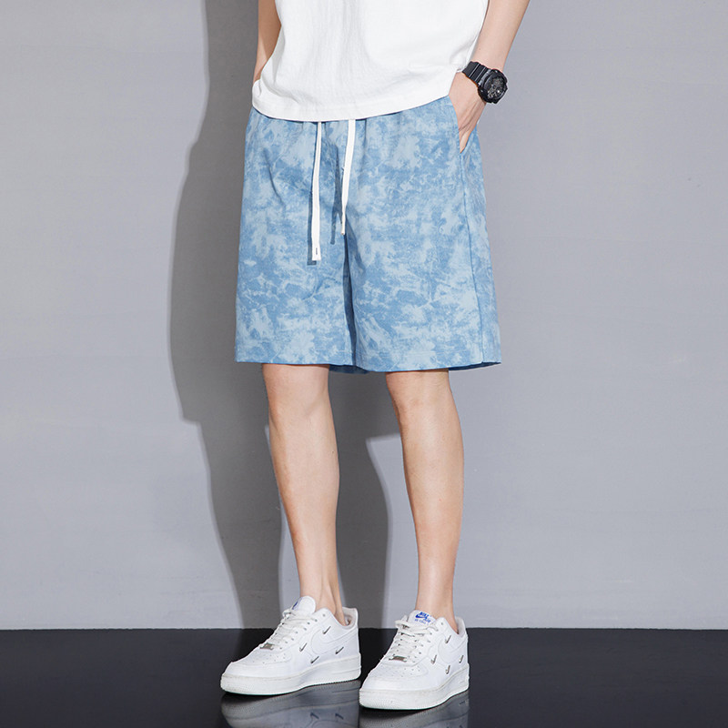 夏季M-8XL大码胖男生宽松五分裤休闲运动短裤男K56-P25,男装牛仔裤,星座209
