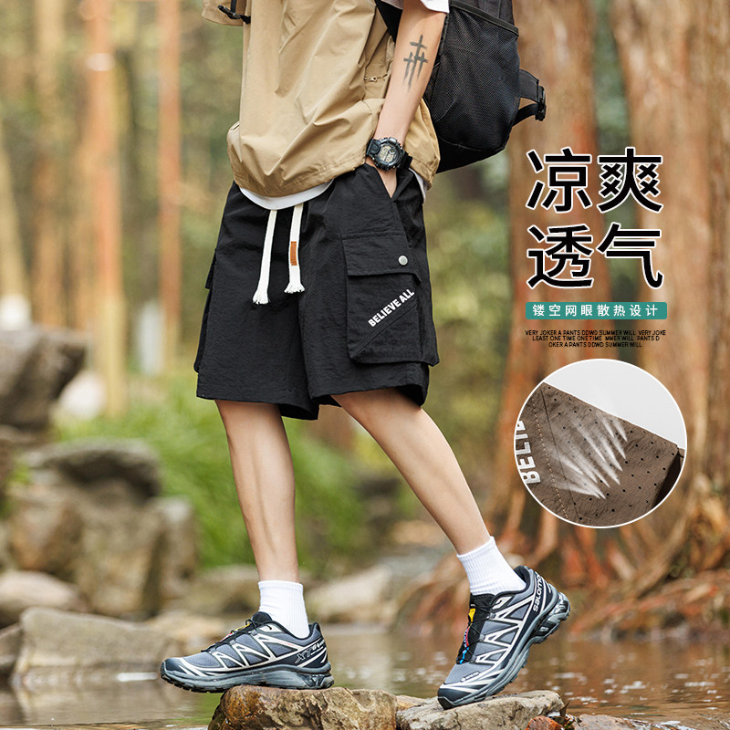 夏季M-8XL大码胖男生宽松五分裤 休闲运动短裤男 K38-P35 控49图片