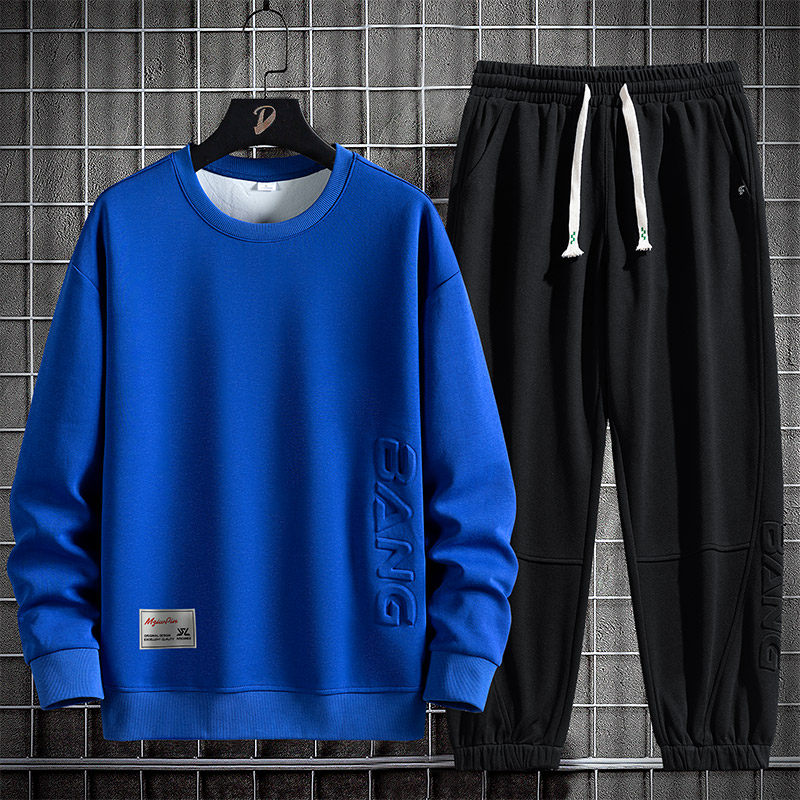 春款2XL-8XL加肥加大胖子休闲卫衣套装男 TZ36311-P95-大码图片