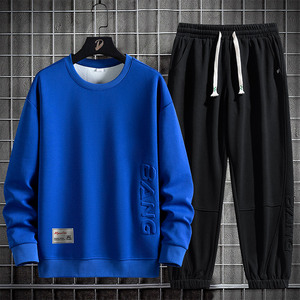 春款2XL-8XL加肥加大胖子休闲卫衣套装男 TZ36311-P95-大码图片