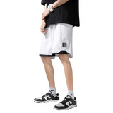 假两件潮牌ins短裤男夏季薄款透气裤子高街vibe国潮oversize五分，男装休闲裤，星座209