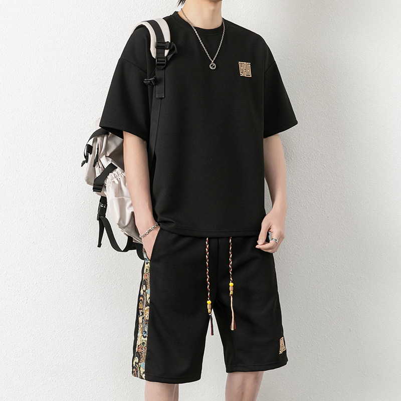 夏季M-8XL大码胖男生宽松休闲运动短袖套装  TZ02-P50 控69图片