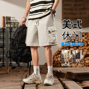 夏季M-8XL大码胖男生宽松五分裤 休闲运动短裤男 K35-P35 控49图片