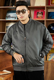 秋冬M-8XL胖子男士棒球领休闲大码夹克飞行服外套上衣JK8277-P60，男装夹克，星座209