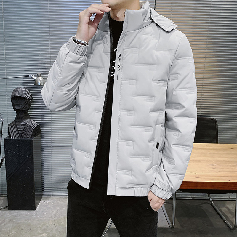 大码M-8XL加肥加大胖子加厚休闲连帽羽绒服YR9802-P110大码,男装羽绒服,星座209