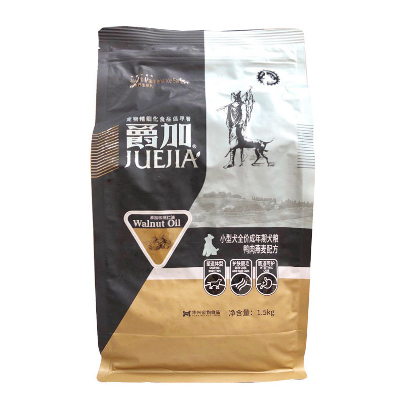 爵加狗粮核桃油泰迪专用粮金毛比熊拉布拉多博美通用型成犬粮3斤