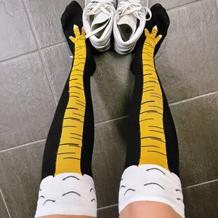 搞怪鸡腿袜子创意个性鸡爪袜子地板袜创意趣味瑜伽袜健身长筒袜子