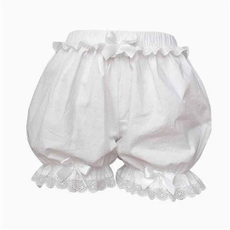 日系JK打底裤棉花边南瓜裤Lolita可爱森女裤女防走光保险蓬蓬