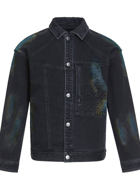 PP轻奢潮牌男装pleikpholppe春季新款时尚休闲高级潮流牛仔外套