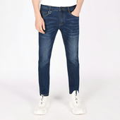 PP轻奢潮牌PLEIKPHOLPPE秋季 男 潮牌印花直筒水洗牛仔裤 新款 时尚