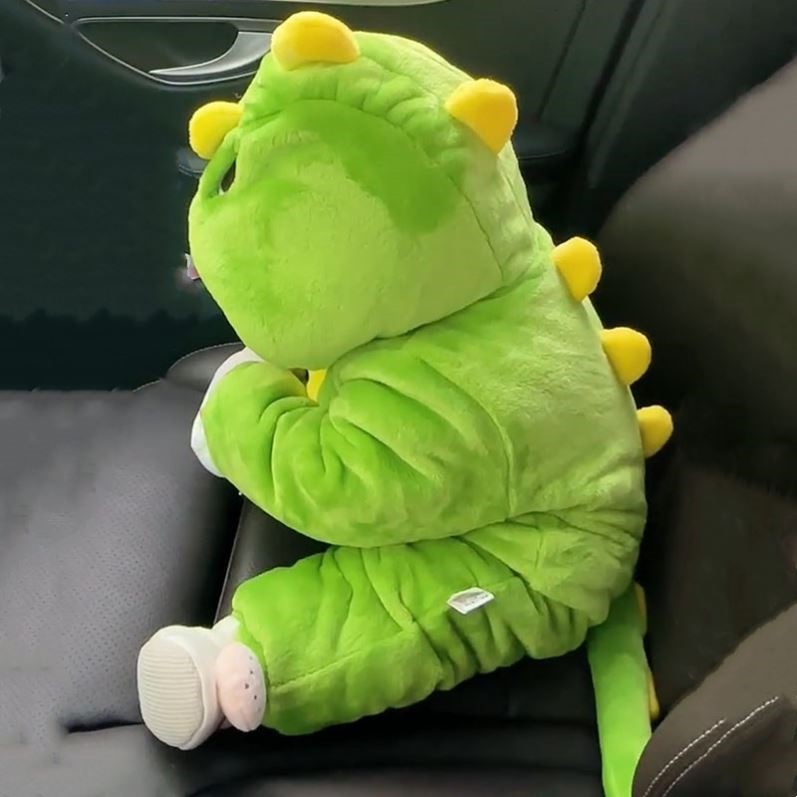 绿色恐龙长爬童装春秋季新款法兰