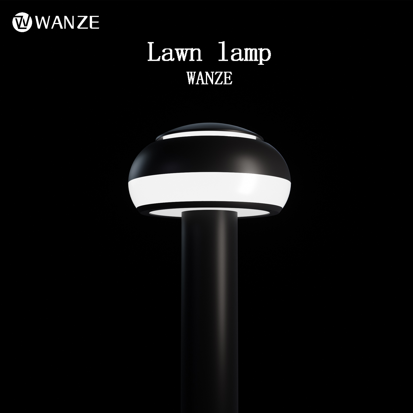 全铝材质防水简约草坪灯