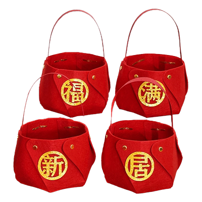 【秦汉唐】乔迁之喜手提篮摆件