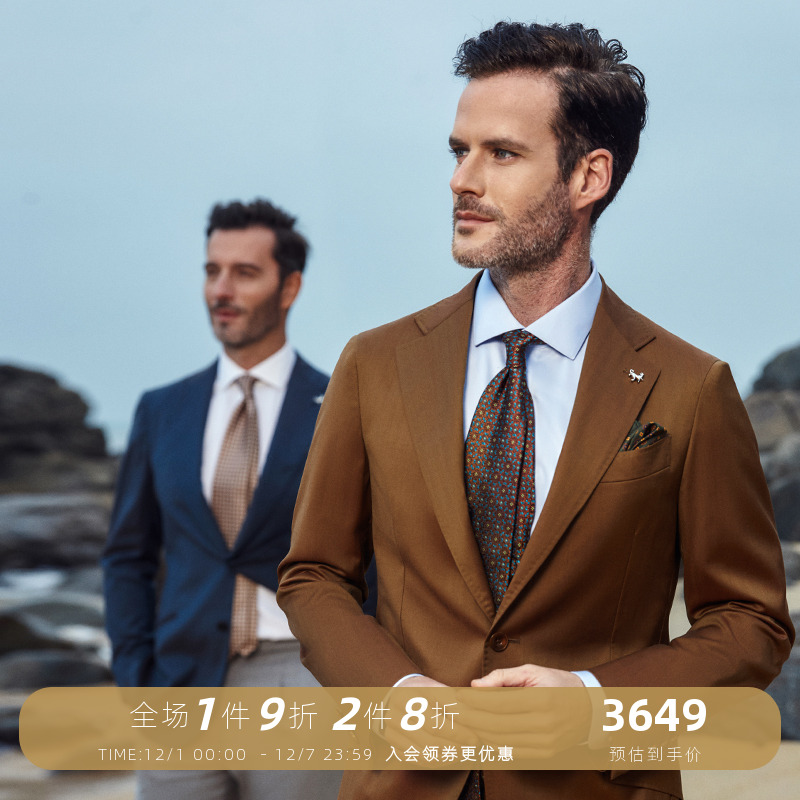 TOMBOLINI东博利尼轻薄休闲单西男 商务GUABELLO进口面料西装