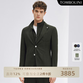 进口面料西服 外套 TOMBOLINI东博利尼男士 春秋休闲深绿色西装