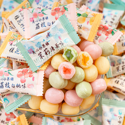 夏目友人水果夹心硬糖果网红爆款清新零食结婚喜糖前台批发圣诞节
