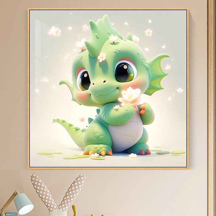 龙年限定小青龙2023新款十字绣卡通可爱卧室手工自己绣线绣小件满