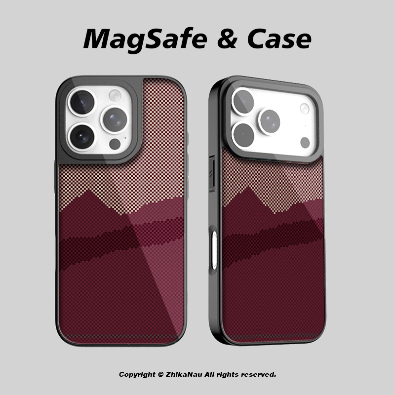 凯夫拉纹理玻璃磁吸手机壳