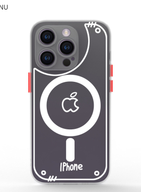 智卡奴恶搞趣味肤感magsafe磁吸苹果14 pro手机壳iphone11男12 mini二次元se新款13promax防摔x适用 plus白色