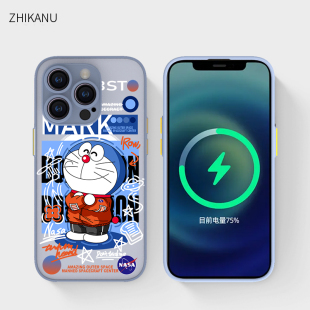 17新款 保护全包防摔14promax卡通12mini潮牌15叮当猫x11磨砂 适用于iphone16promax手机壳magsafe磁吸13新款