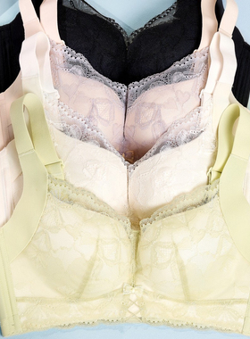 M2256CD薄杯无钢圈大胸显小聚拢舒适透气收副乳调整型防下垂胸围