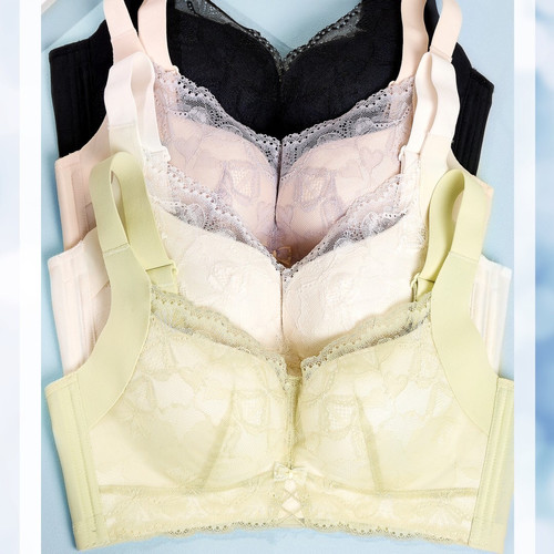 M2256CD薄杯无钢圈大胸显小聚拢舒适透气收副乳调整型防下垂胸围