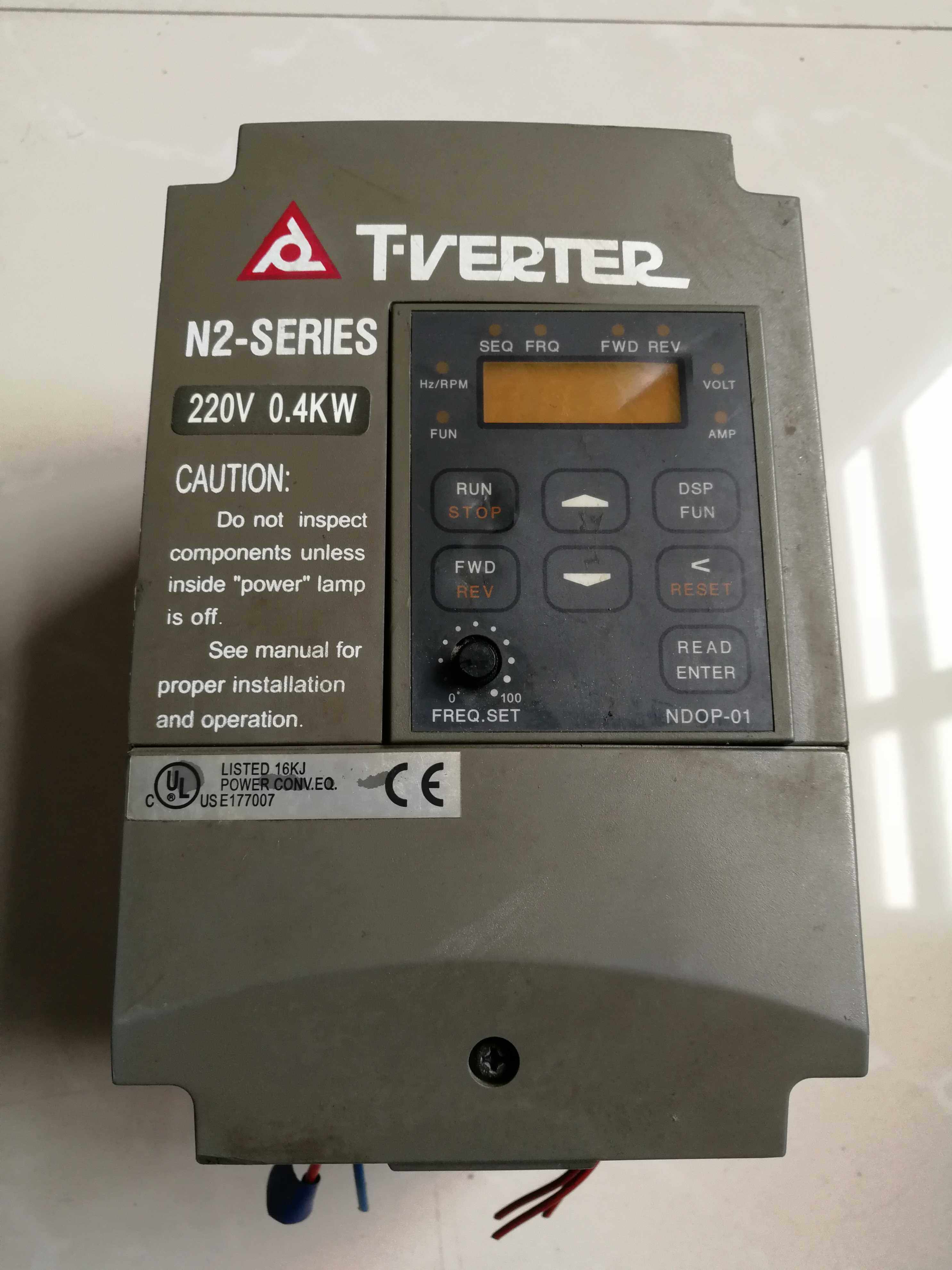 二手实物图 台安变频器n2-2p5-h 0.4kw 220v原装拆机实图 现货