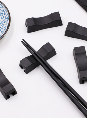 合金筷架高档黑色酒店餐饮创意耐磨耐高温消毒机器中式尖头筷子托