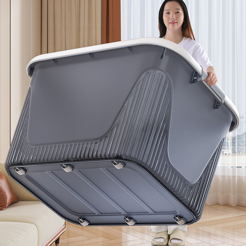 透明收纳箱家用收纳加厚大容量超大衣服衣物塑料玩具收纳箱整理箱