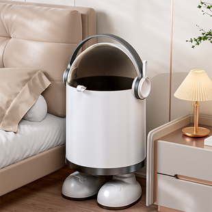 家用垃圾桶2025新款客厅轻奢高档大容量带盖子厕所化妆室自动吸附