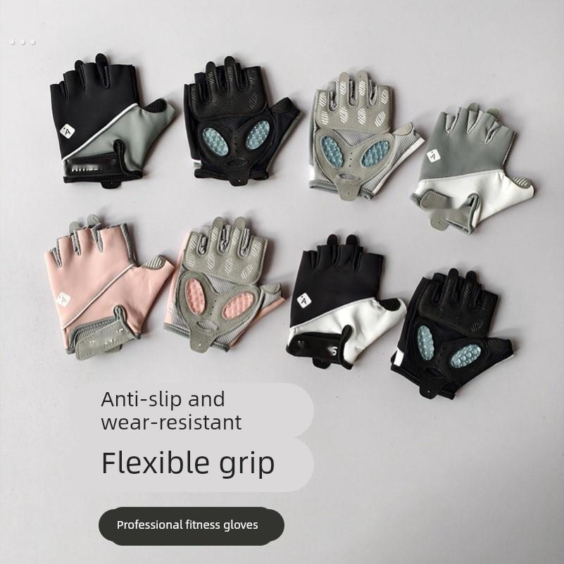 健身女半指手套防起茧户外骑行防滑耐磨攀岩运动器械撸铁跳绳单杠