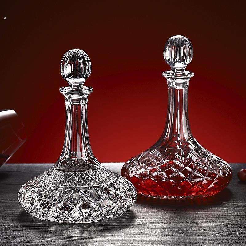 创意家用酒壶储酒瓶酒樽礼盒装玻璃红酒瓶醒酒器威士忌洋酒瓶带盖