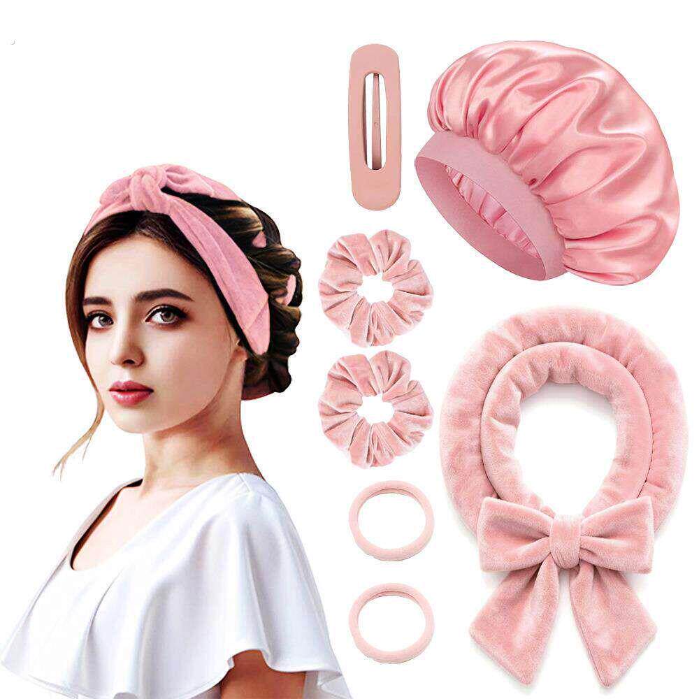 袜子卷发神器蝴蝶结发带懒人无热卷发棒大波浪睡眠波浪盘发扁夹子