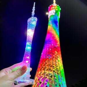 大号广州塔模型发光纪念品小蛮腰上海东方明珠塔送女友毕业季礼物