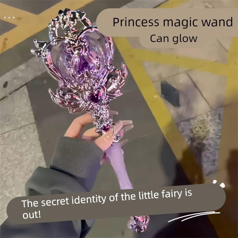 魔法棒仙女棒梦幻公主旋转电动发光音乐权杖儿童女孩玩具生日礼物