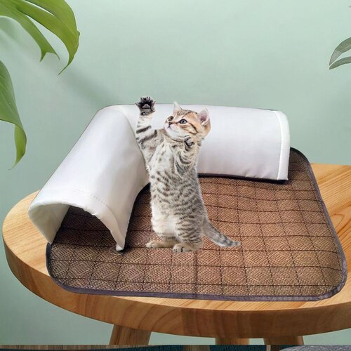 猫咪玩具钻洞猫隧道迷宫钻洞通道宠物垫子猫咪凉席垫冰垫狗狗凉席