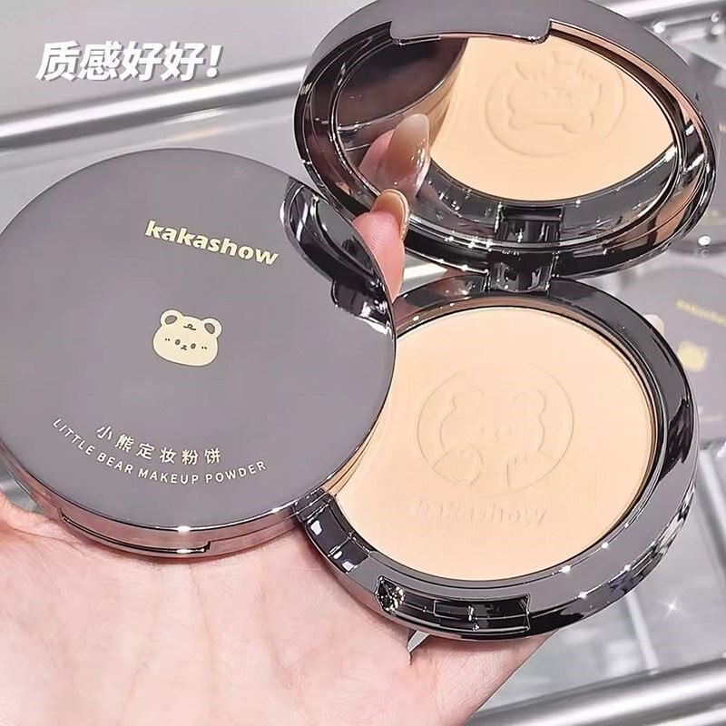 小熊柔焦定妆粉饼干皮专用遮瑕不脱妆控油持久蜜粉饼混油皮适用