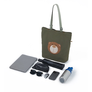 宝马原厂多用途披毯盖毯野餐垫收纳包bava熊懒得动毯手提包多功能