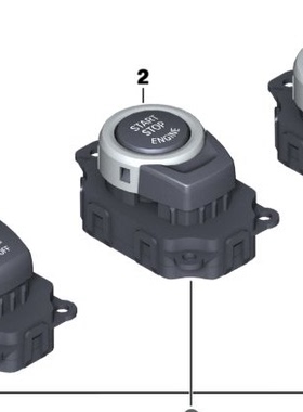 BMW宝马567系X1 F10 F18 F12 F13中控台引擎按键启动熄火开关电钮
