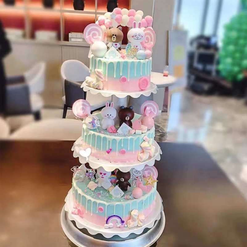 多层欧式婚礼蛋糕模型祝寿款水果蛋糕2019新款卡通网红橱窗摆设样
