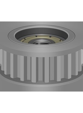 同步带轮T528齿涨紧轮 两边轴承28T5 调节指向轮惰轮AHTFW28T5150