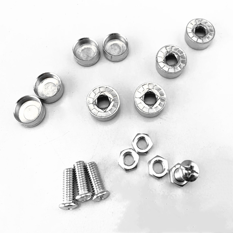 车牌固定卡扣不锈钢牌照螺钉防盗车牌固定螺母牌照框通用