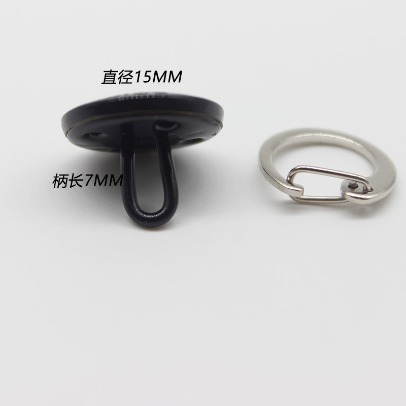 全新各单位用黑色/银色螺丝 卡环按扣锁扣银环卡扣 黑色金属扣子