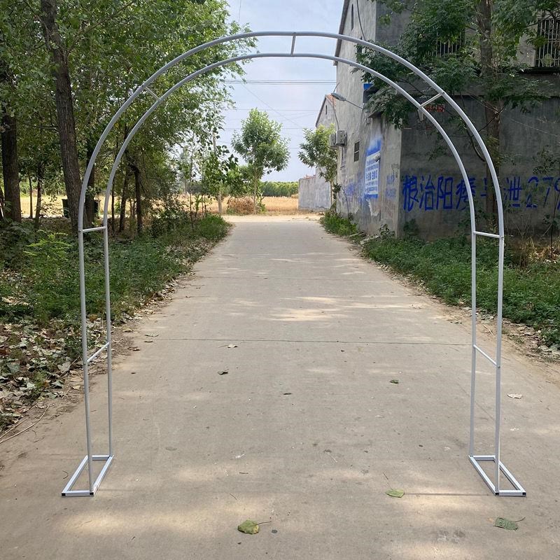 月季花架子室外弧形爬藤架花支架庭院拱门拱门不锈钢花架葡萄架架