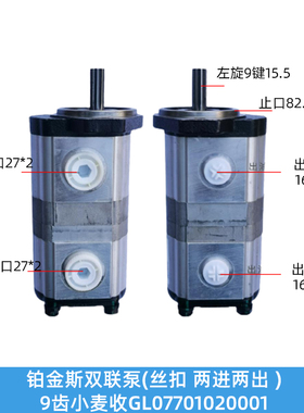 小龙王 铂金斯 玉米收割机齿轮泵液压双联泵CBX-E31608 E320/E316
