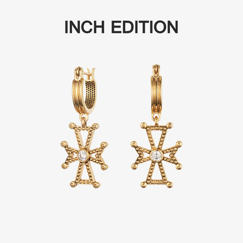 INCHEDITION欧美风十字架耳环女