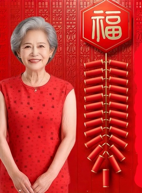 马年中老年人爸妈红色背心套装大码本命年无袖男女纯棉红打底汗衫