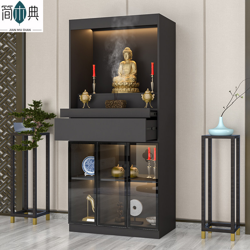 佛龛供桌佛台现代轻奢佛柜立柜家用佛像菩萨财神爷摆放柜供奉台神